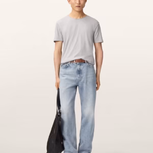 Figure Crew Neck Raw Edge T-Shirt
