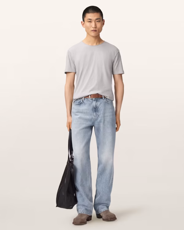 Figure Crew Neck Raw Edge T-Shirt