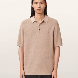 USM025KA-8860 Aspen Waffle Texture Ramskull Polo Shirt