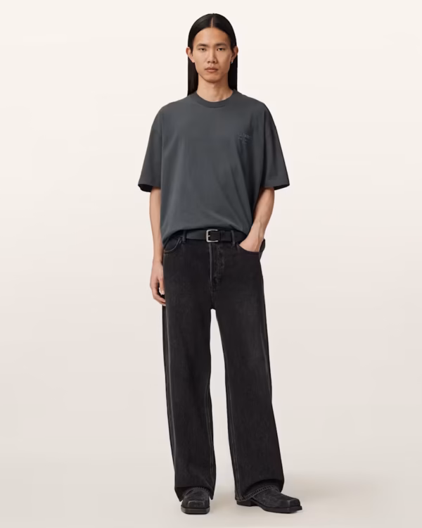 USM030JC-10243 Xander Flocked Logo Oversized T-Shirt
