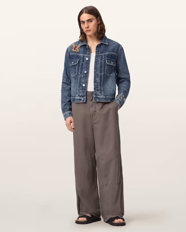 Echo Linen Blend Barrel Leg Pants