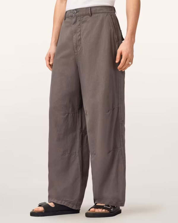 Echo Linen Blend Barrel Leg Pants
