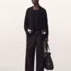 Echo Linen Blend Barrel Leg Pants