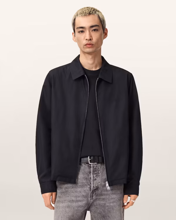 Trey Black Ramskull Pointed Collar Jacket
