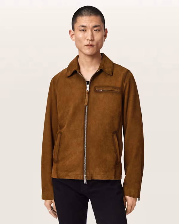USM043LE-5335 (2) Ashwood Long Sleeve Suede Jacket