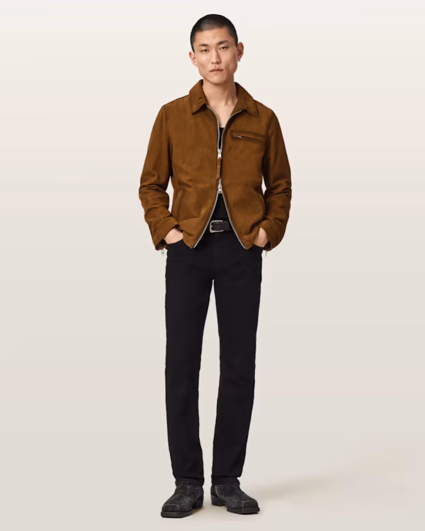 USM043LE-5335 (3) Ashwood Long Sleeve Suede Jacket