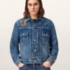 Exile Slim Fit Denim Patch Jacket