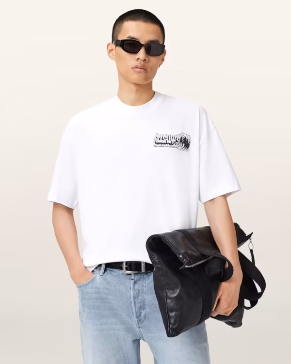 USM064PE-7266 (1) Williams X AllSaints Burnout Crew Neck T-Shirt