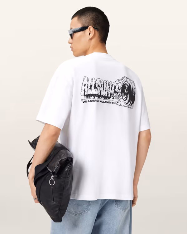 USM064PE-7266 Williams X AllSaints Burnout Crew Neck T-Shirt