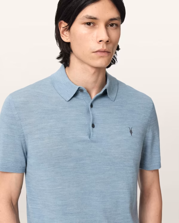 Merino Wool Short Sleeve Polo Shirt