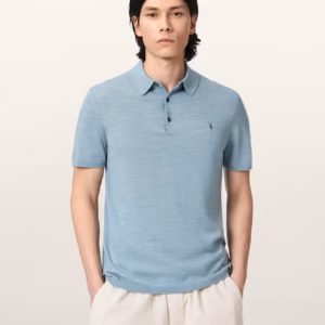 Merino Wool Short Sleeve Polo Shirt
