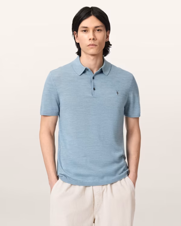 Merino Wool Short Sleeve Polo Shirt