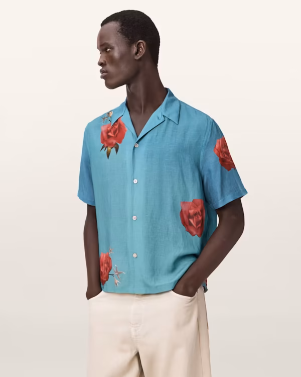 USM108SE-10399 Fleur Fazed Boxy Short Sleeve Shirt