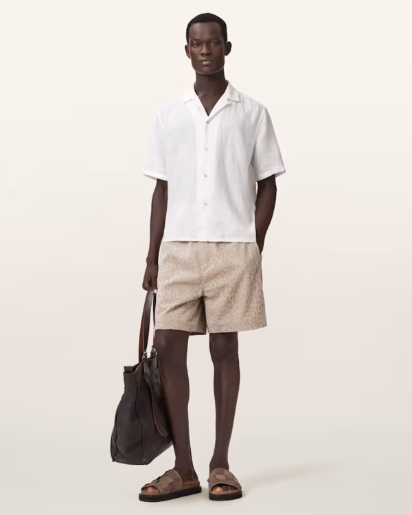 Sepal Short Sleeve Boxy Linen Shirt